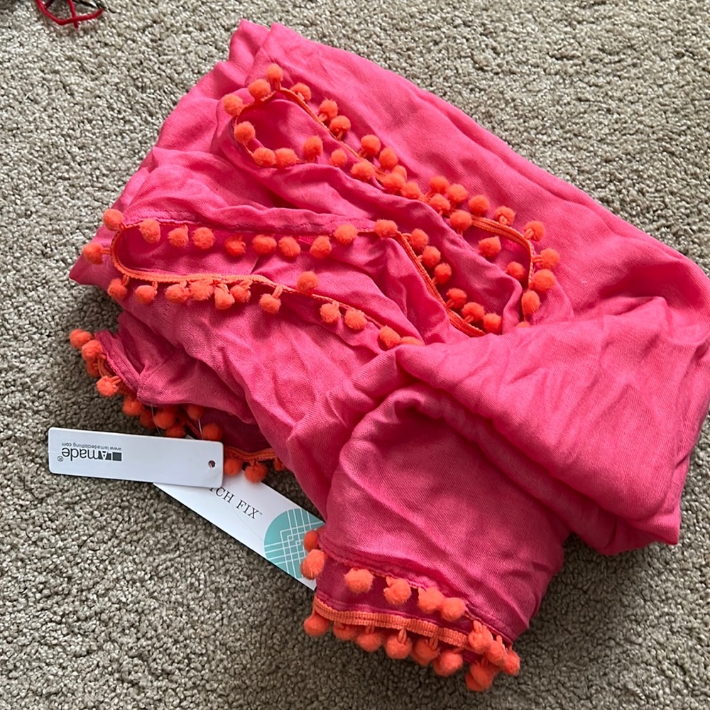 LA Made Pom Pom Infinity Scarf. New with tags. From Stitch Fix.
